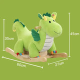 Dinosaure en Bois: Dinosaure a bascule en bois